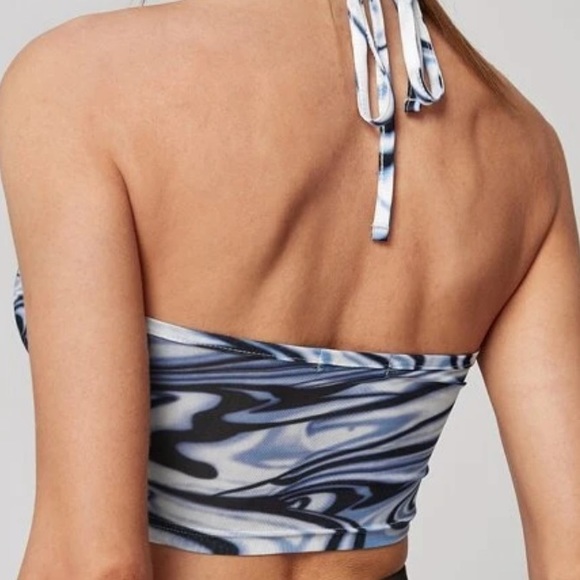 Halter top. Blue and white. - Picture 2 of 2